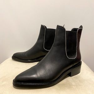 COACH Bowery Leather Chelsea Booties